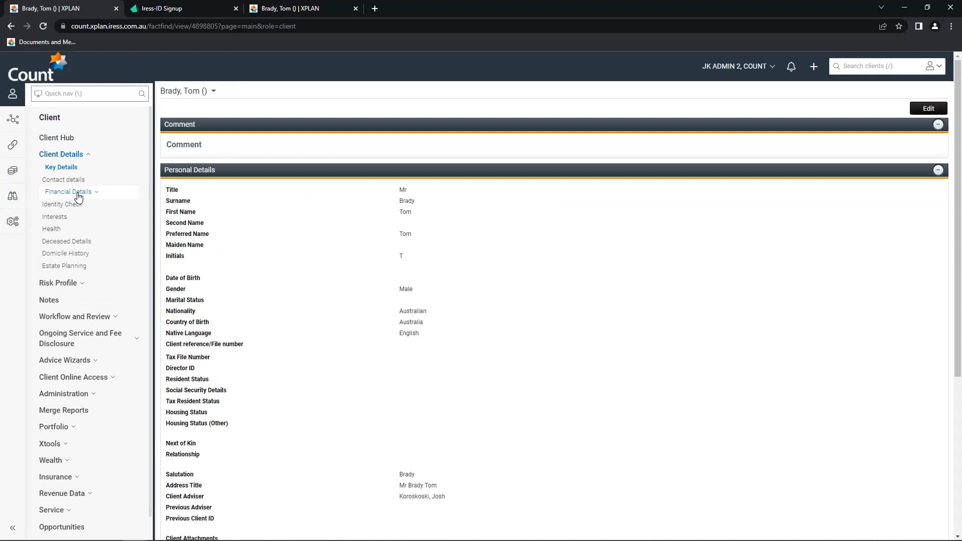 XPLAN Client Management XPLAN Family Grouping on Vimeo