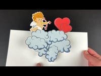 Cupid heart pop-up card