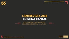 L'Entrevista amb Cristina Cantal -  Activitats a la biblioteca