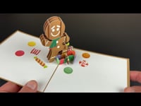 Gingerbread man pop-up card
