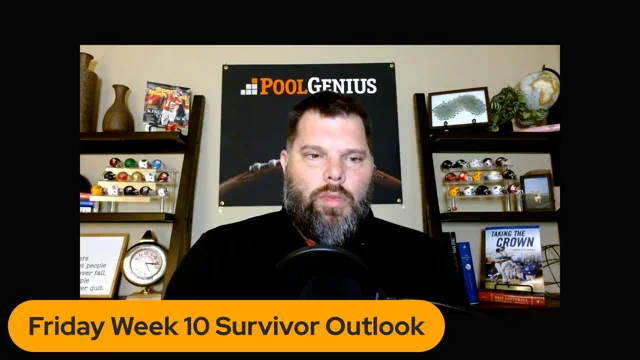 VIDEO: Week 10 Friday Survivor Outlook (2022) - PoolGenius
