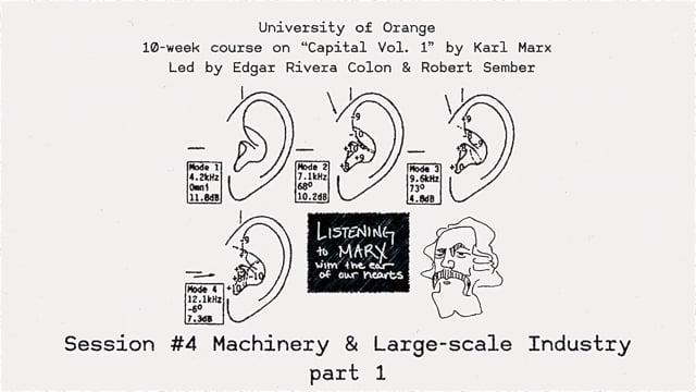 Listening to Marx Session #4 Machinery & Large-scale Industry (1)