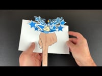 Finger point pop-up birthday card