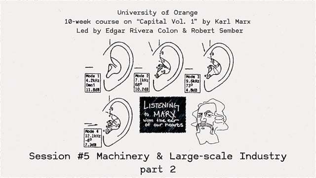 Listening to Marx Session #5 Machinery & Large-scale Industry (2)