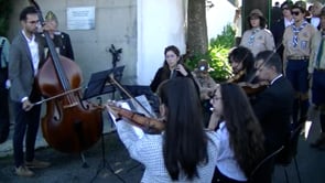 Grupo Musical y Cultura de Vitorino das Donas que interpreta el himno nacional luso.