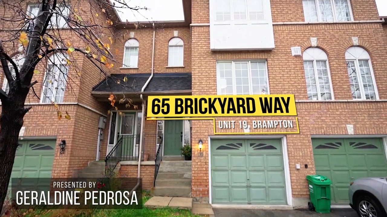 65 Brickyard Way, Unit 19, Brampton.mp4 on Vimeo