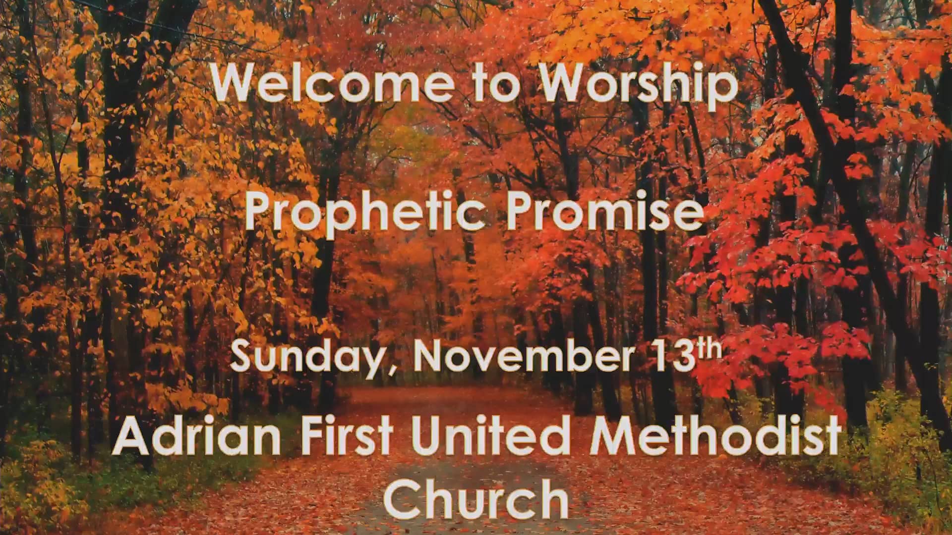 Adrian First United Methodist Church Worship Service on Vimeo
