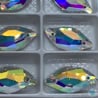 Vidéo: Strass Feuille AB Cristal - Feuille à coudre en verre - 10x20 - 14x30mm