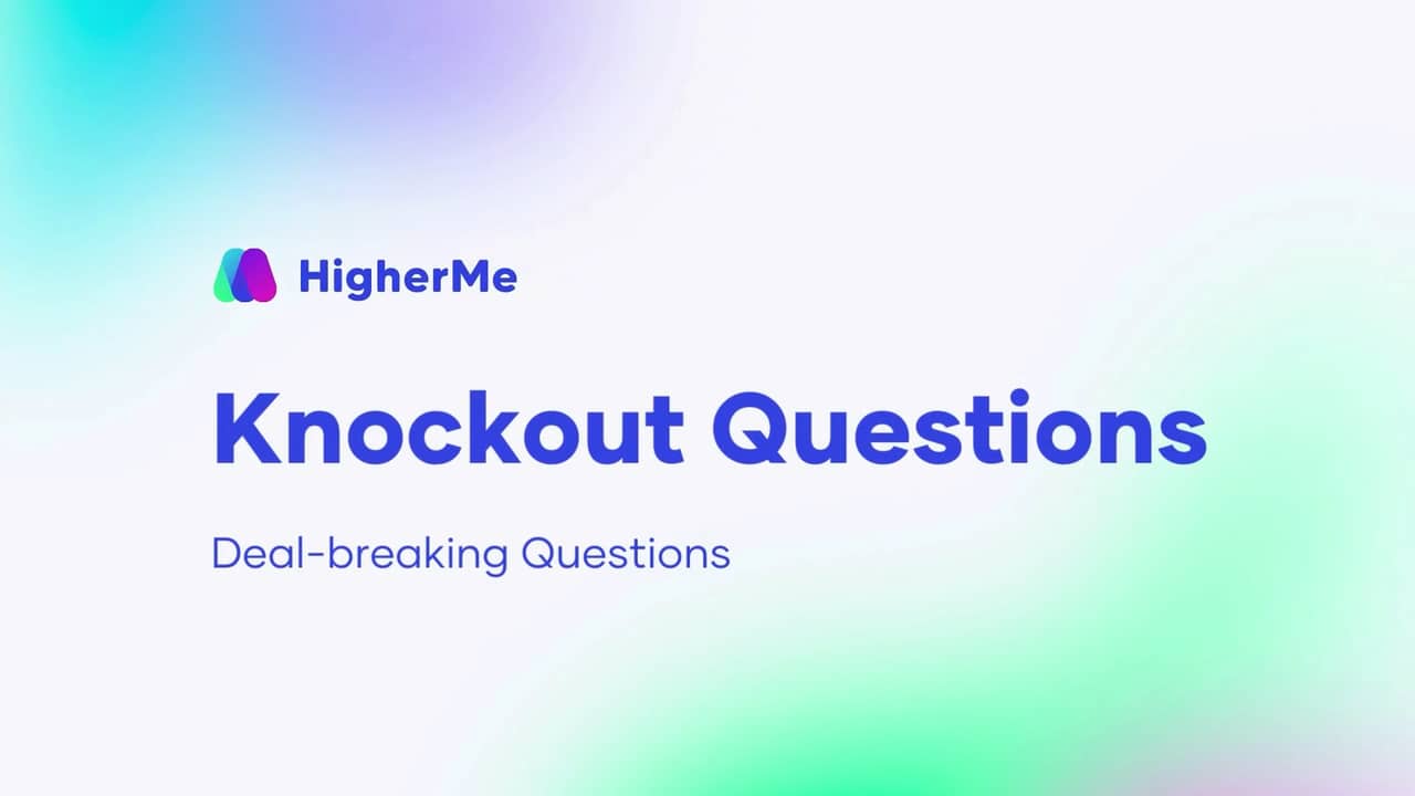 Knockout Questions Adding Dealbreaking Answers on Vimeo