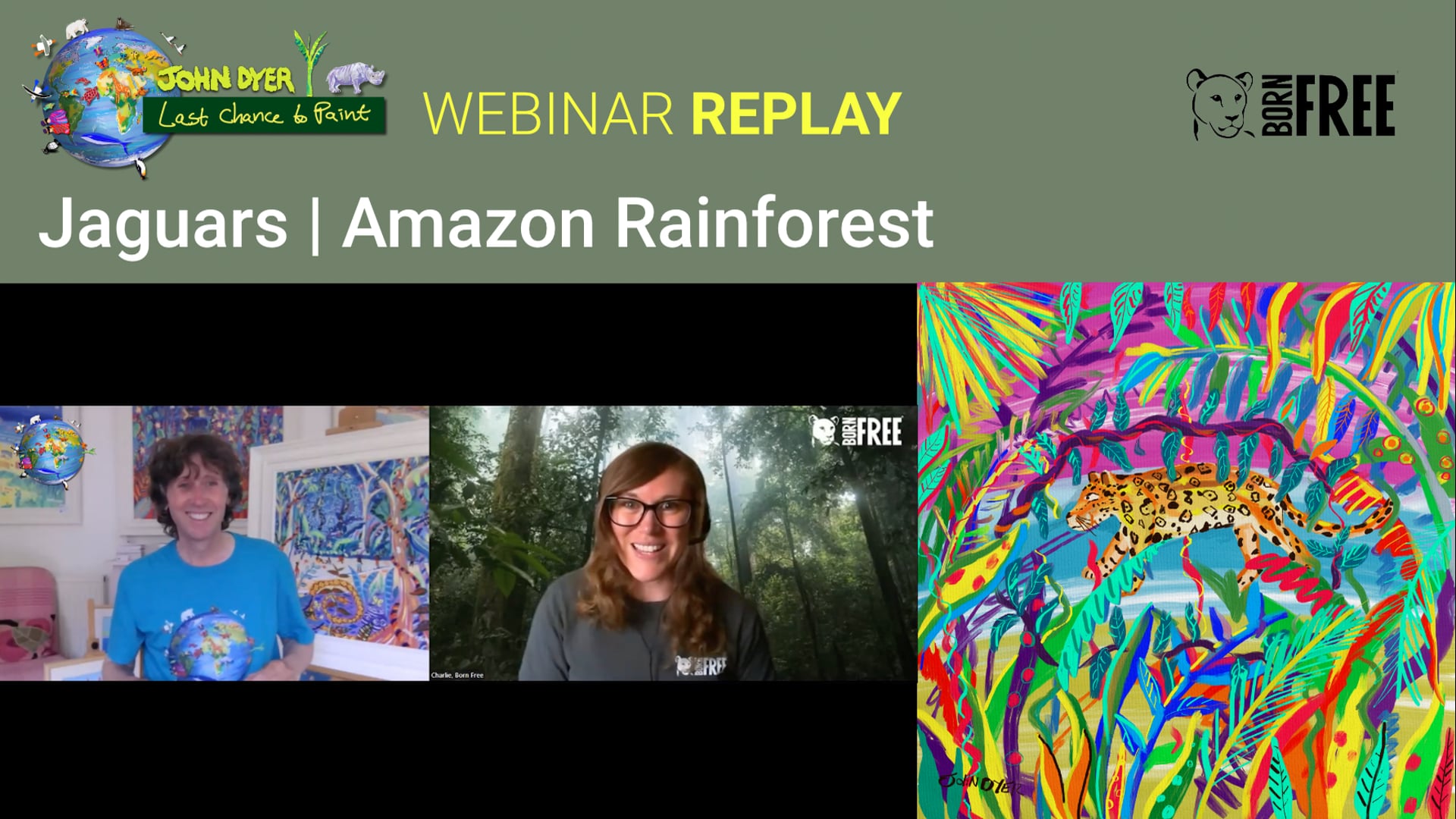 Paint and learn about jaguars in the Amazon rainforest