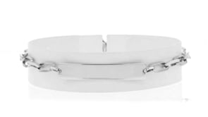 Sterling Silver Paper Clip Link Personalized ID Bar Bracelet