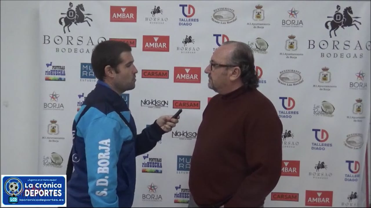 ÓSCAR TIBERIO (Entrenador Borja) SD Borja 0-2 CF Villa de Alagón / Jornada 9 / Regional Preferente Gr 2 / Fuente: YouTube Raúl Futbolero