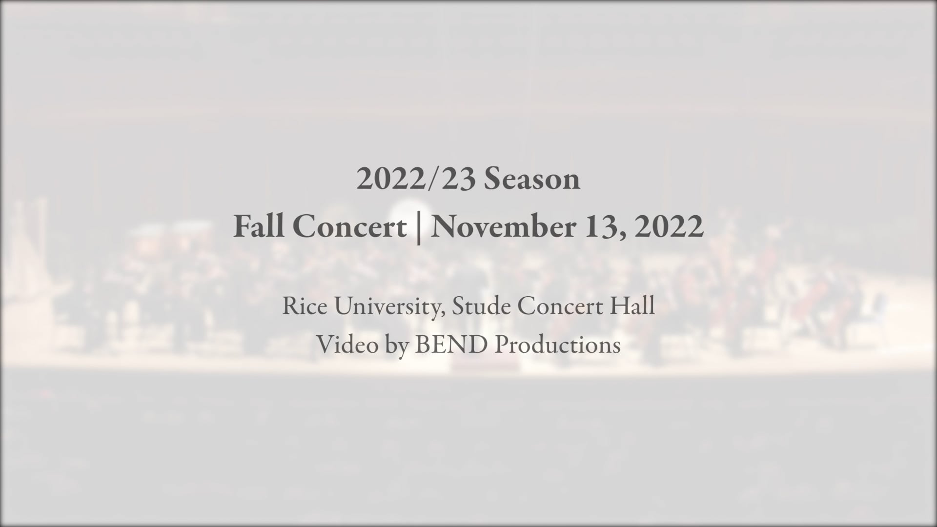 Watch Houston Youth Symphony 2022/23 Season Fall Concerts Online ...