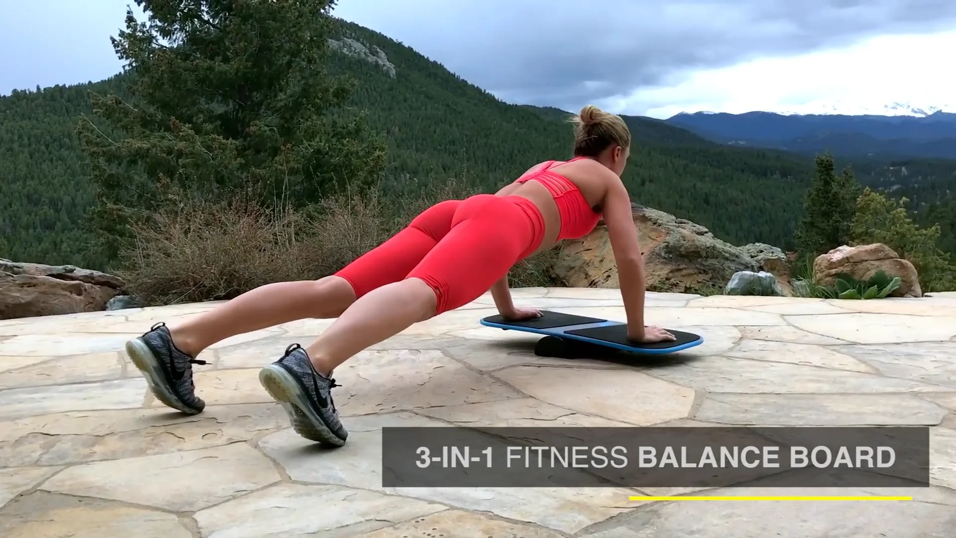 Balance Board Revolution Fit 3-en-1 - Planche D'équilibre Bleue, Entraînement Full Body