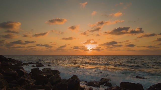 Sunset over the Mediterranean, Israel - Nature Relax Video