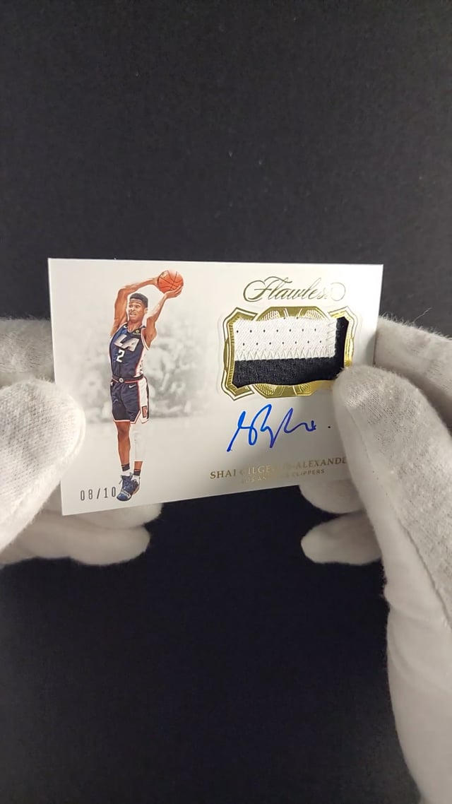 2018 Panini Flawless Gold Shai Gilgeous-Alexander ROOKIE PATCH AUTO /10 MBA  AUTH