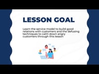 Customer Service: Service Model &amp; Defusing Techniques