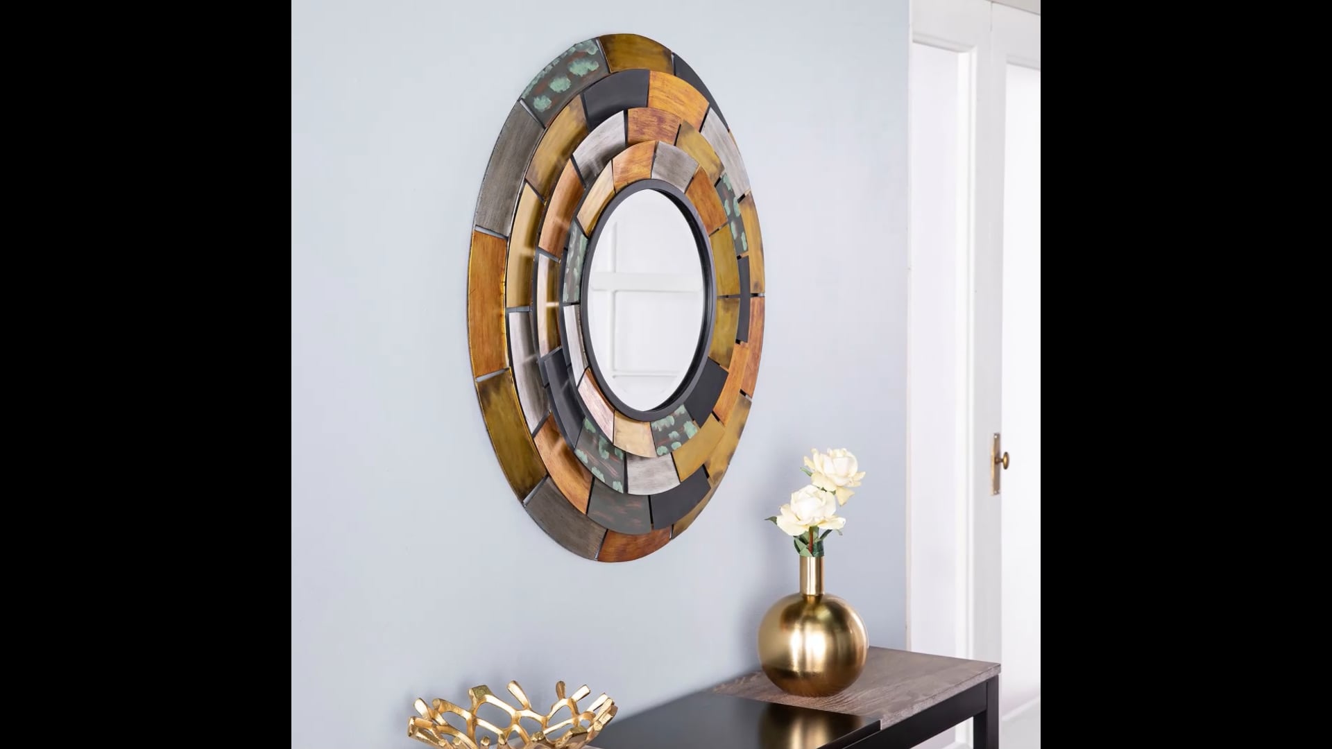 Corliss Round Decorative Mirror