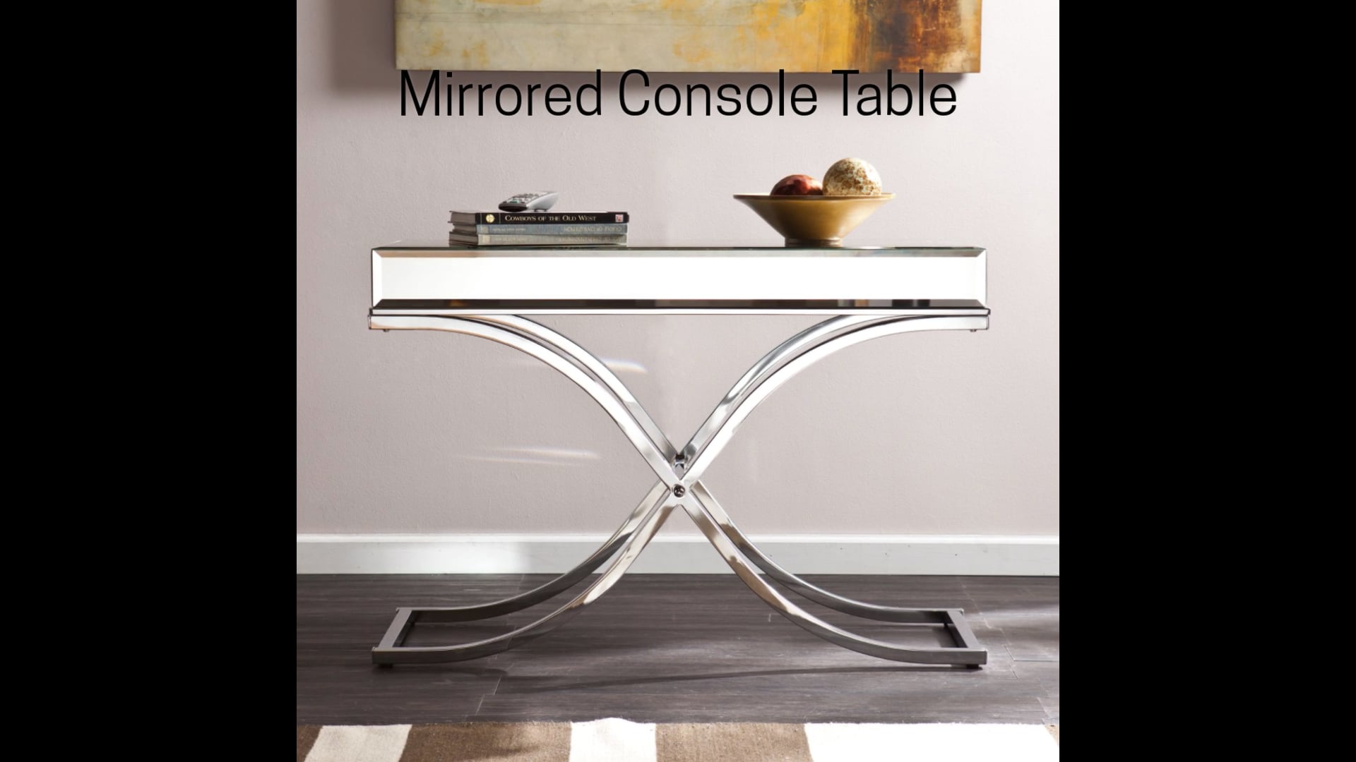 Lindsey Mirrored Console Table