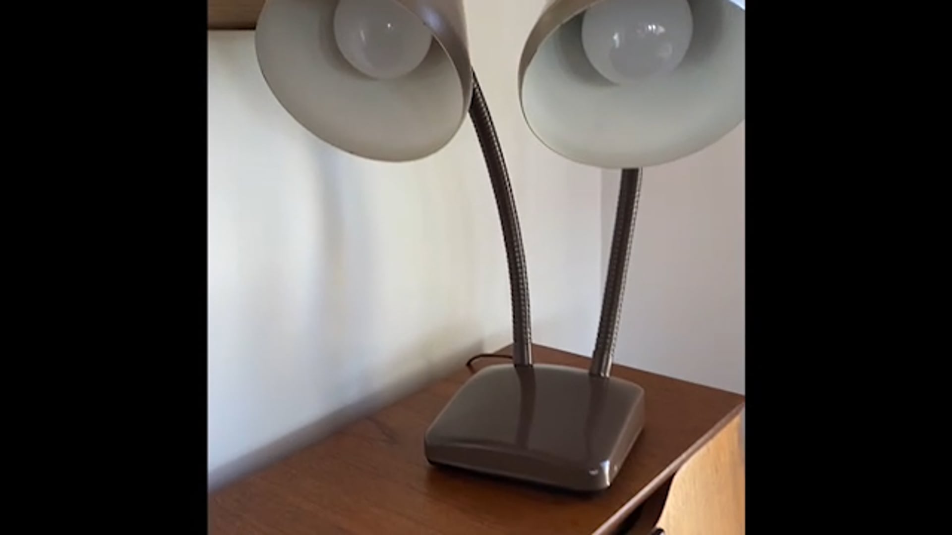Vintage Mid Century Double Gooseneck Desk Lamp at 1stDibs | mid