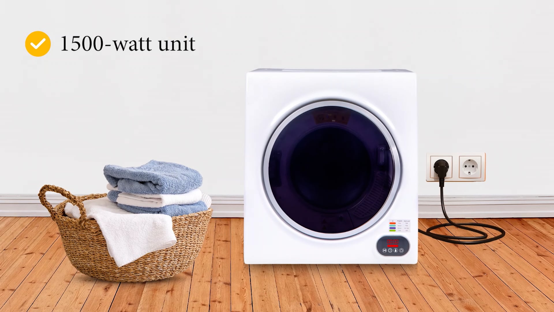 Equator 3.5 cu.ft. 110V Compact Digital Vented Sensor Dryer in White