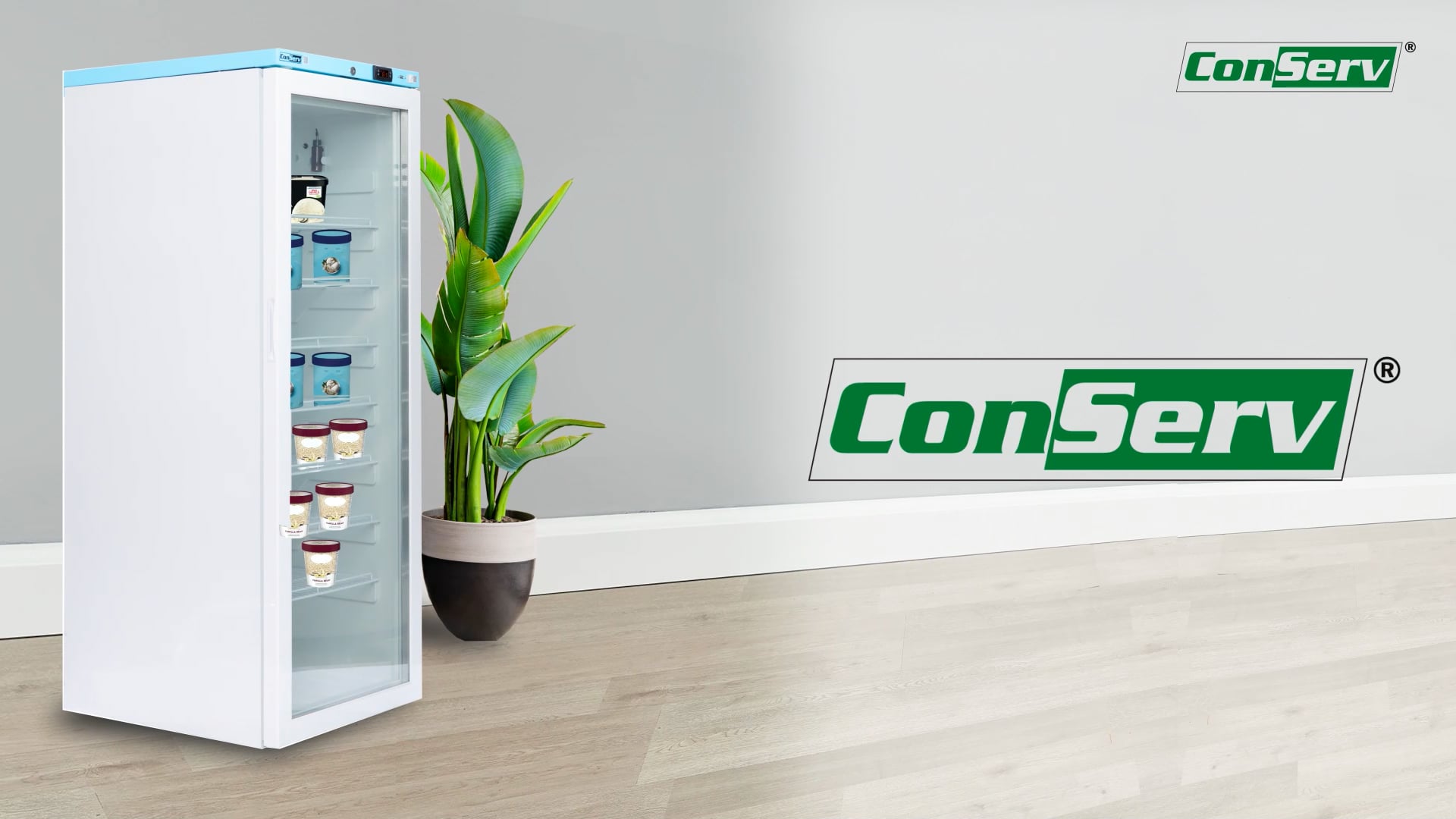 12.7 cu.ft Commercial Refrigerator in White with GlassDoor and