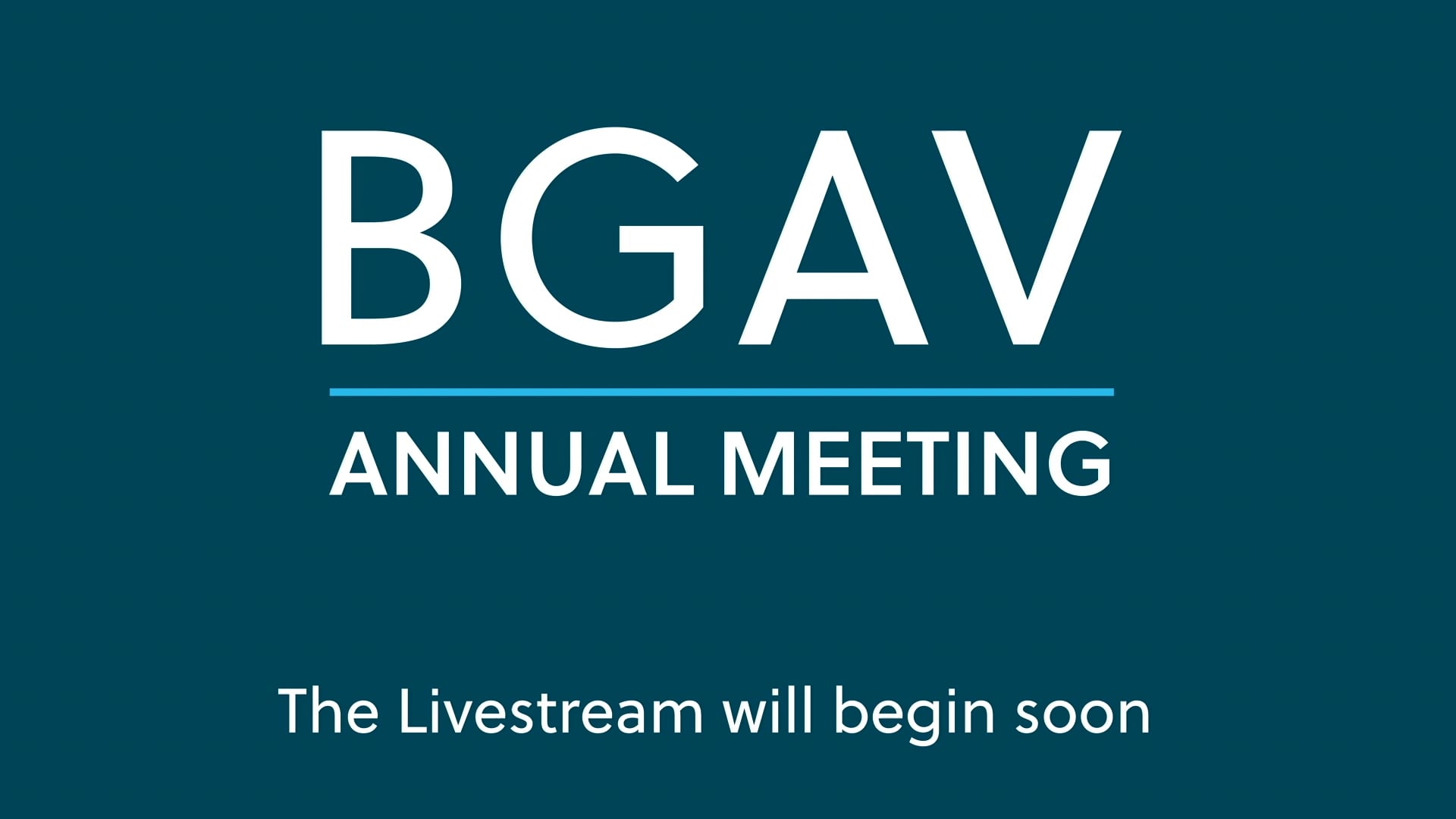 2022 BGAV Annual Meeting Tue afternoon/evening livestream (breakouts