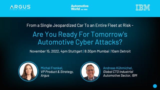 Are you ready for tomorrow’s automotive cyber-attacks?