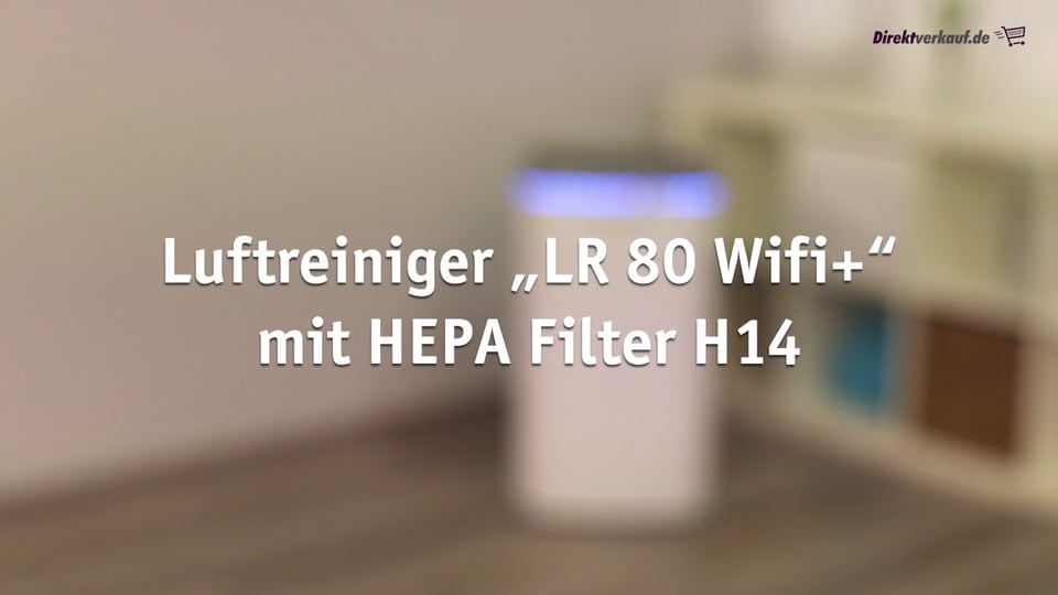 10-0537-34 Luftreiniger „LR 80 Wifi+“ mit HEPA Filter H14 Direktverkauf