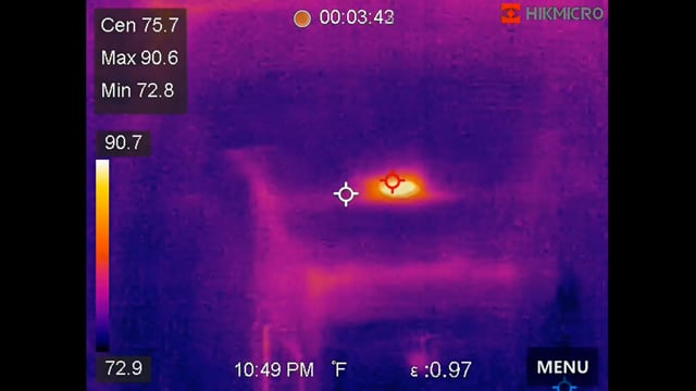 thermal reading at clients home