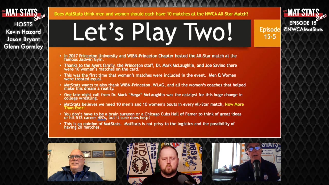 The Mat Stats Show | Episode #15 (Now More Than Ever)