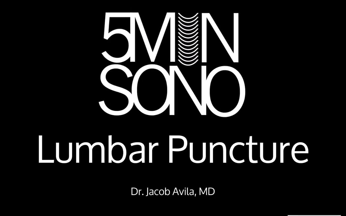Image of Five Minute Sono – Lumbar Puncture