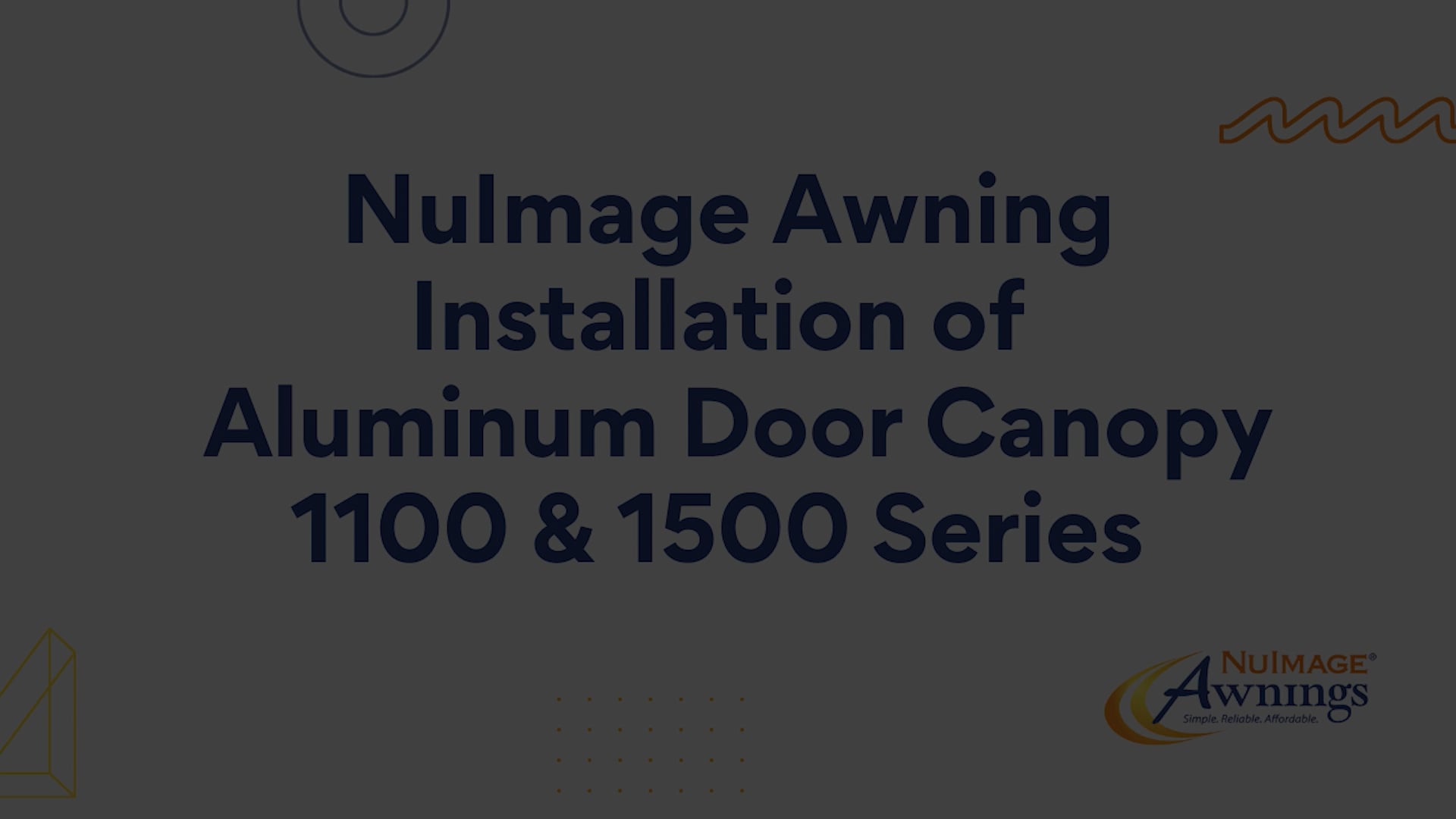 1500 Series Aluminum Door Canopy 48"x42" Projection, Graystone