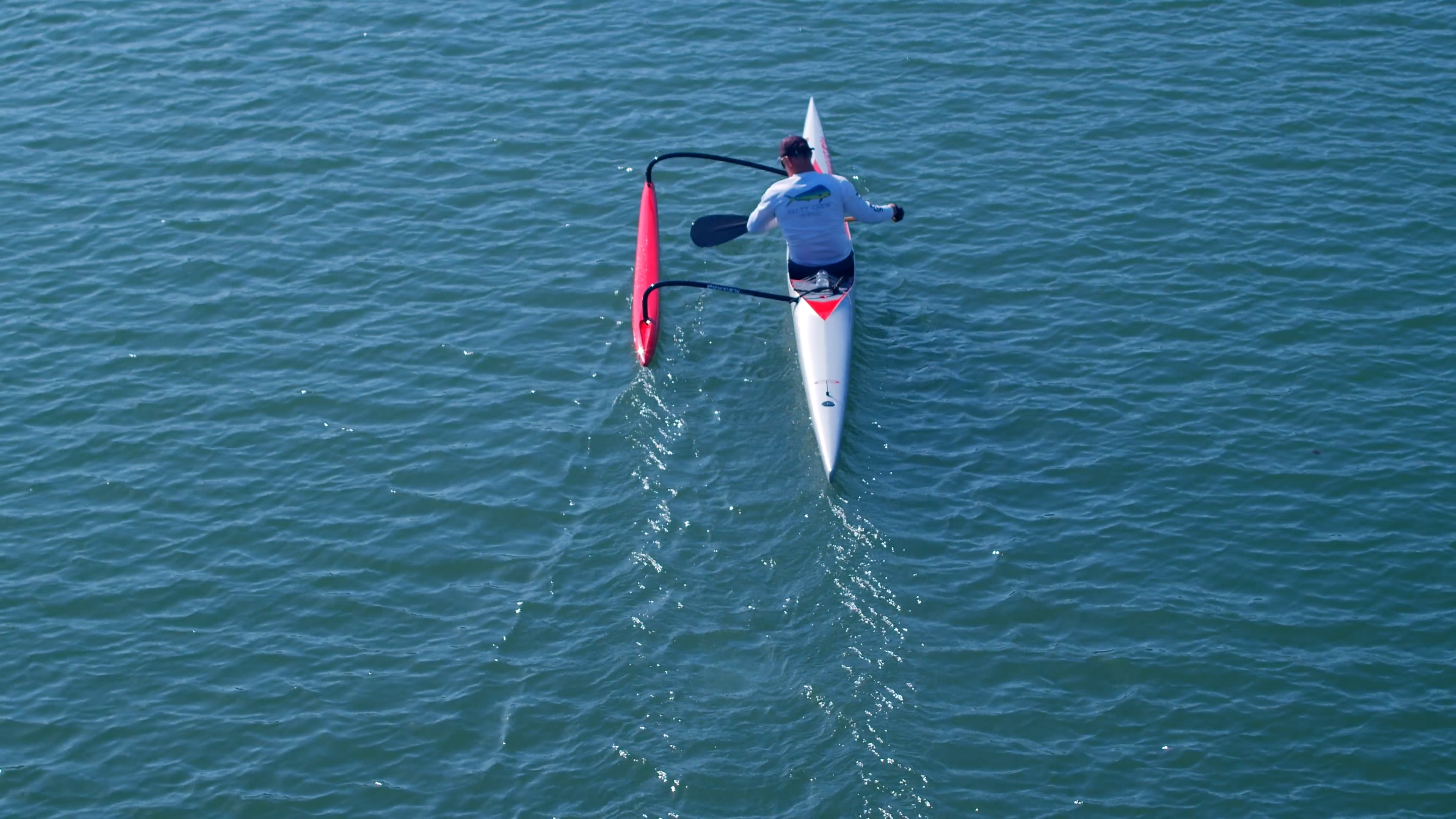 Top down of man kayaking on Vimeo