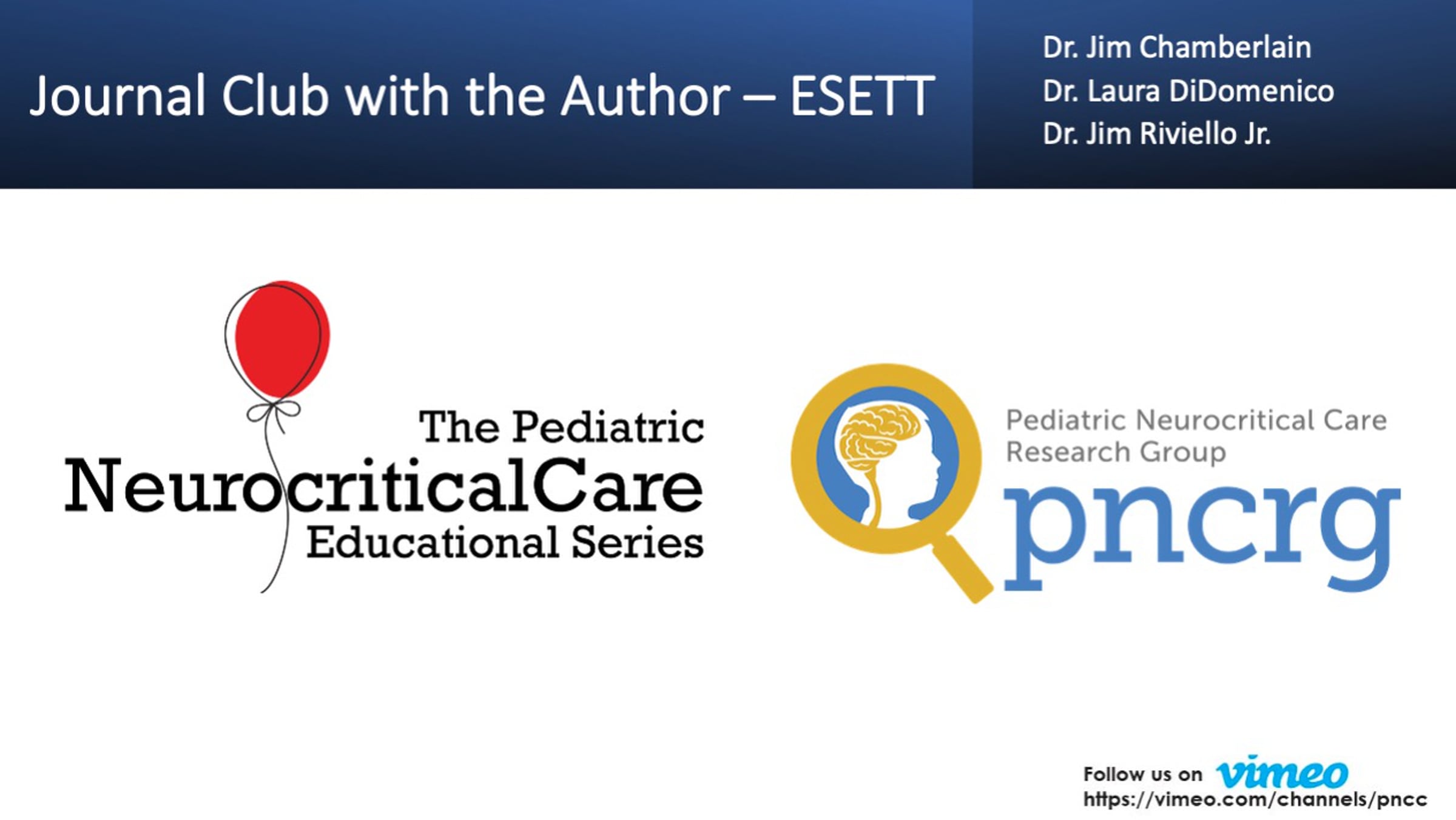 PNCC Education Series: Journal Club with the Author - ESETT with Dr ...