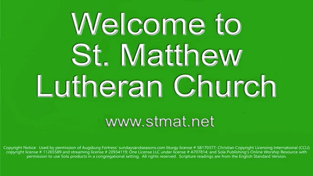 UCG Thanksgiving Service | St Matthew Lutheran Church