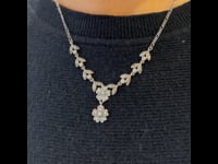 Marcasite (pirite), perla, collana in argento 13878-1395