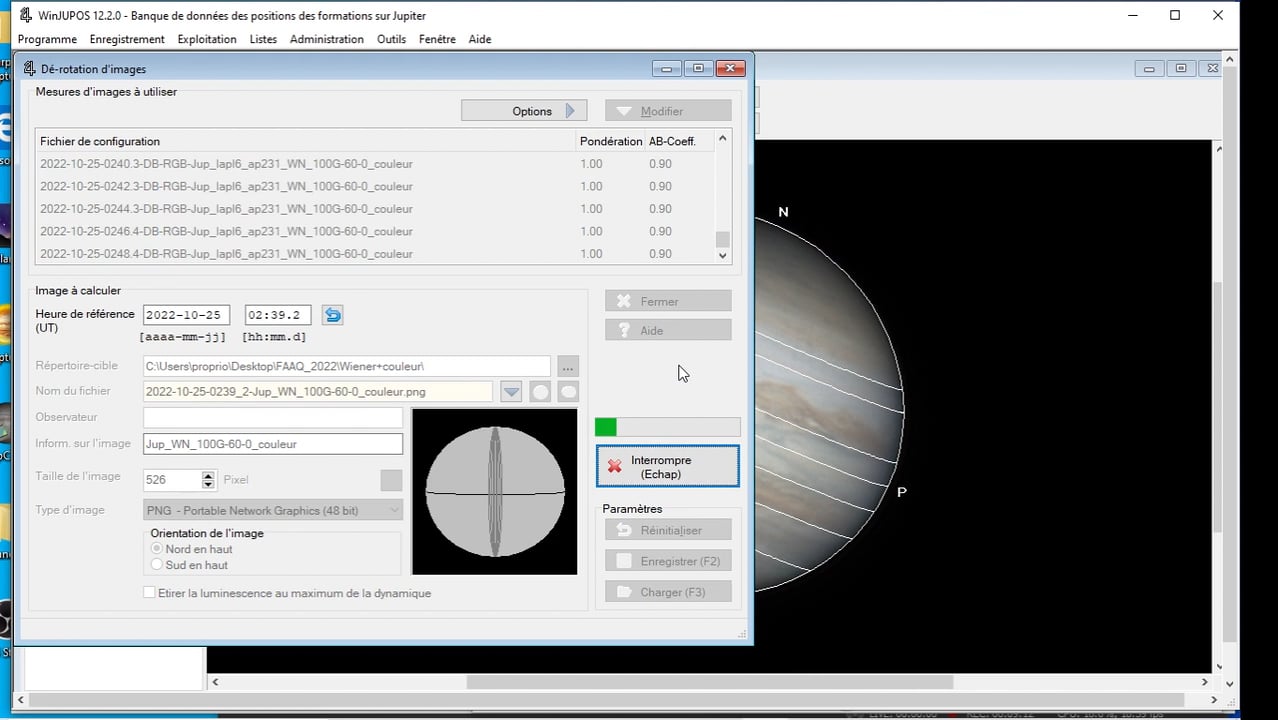 Dérotation De 10 Images (WinJUPOS) Et Post-traitement (AstroSurface) On ...