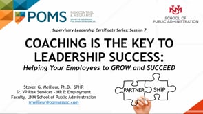 Supervisory Leadership Series: Coaching and Mentoring for Leadership Success video