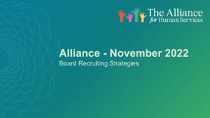 Alliance November 2022 - Board Recruiting Strategies