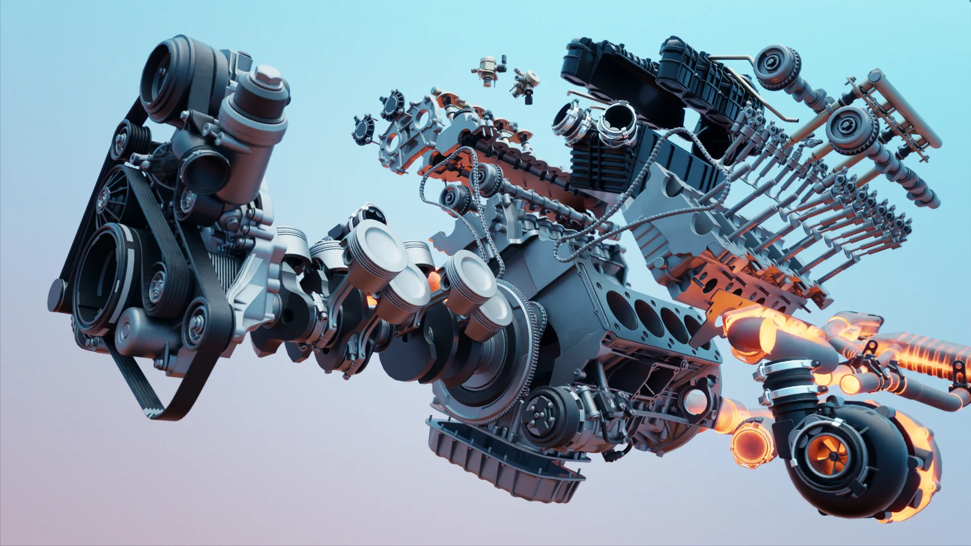 V8 M157 Engine Assembling - Blender on Vimeo