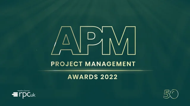 Winner of Overall Project of the Year Award APM Project Management Awards 2022