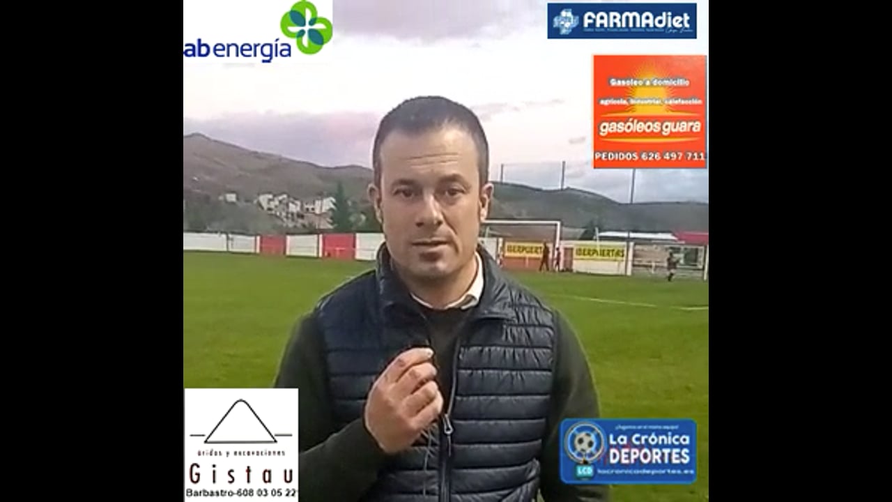 JAVI ROMERO (Entrenador Illueca) CF Illueca 2-1 UD Barbastro / Jornada 11 / 3ª División