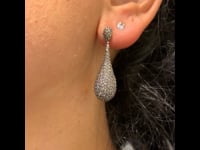 Marcasite (Pyrite), Silver Earrings 13870-1387