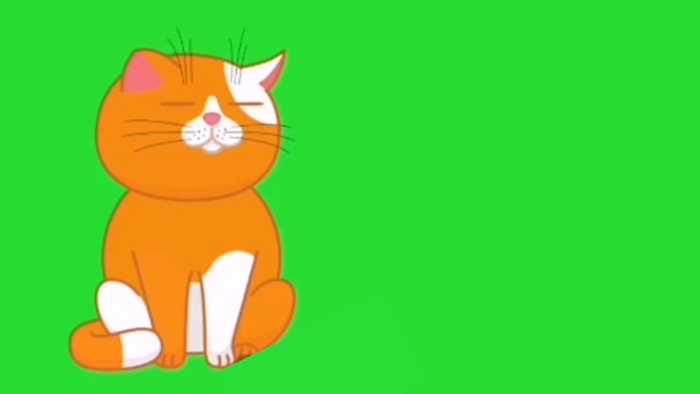 Cat Green Screen Cartoon - Free video on Pixabay