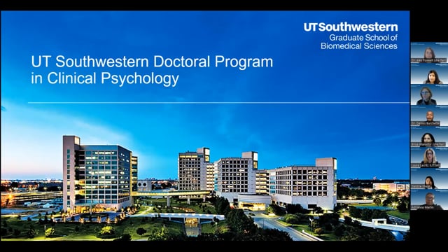 Clinical Psychology Graduate Program – UT Southwestern, Dallas, TX