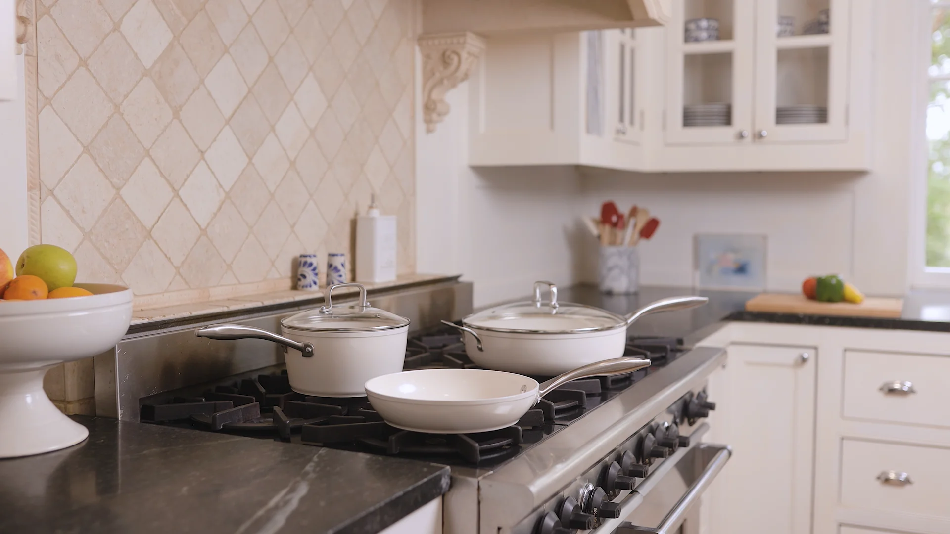 Yatoshi Ceramic Cookware Set (7 Piece) - Non-Stick, PTFE & PFOA Free