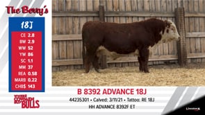 Lot #18J - B 8392 ADVANCE 18J