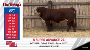 Lot #27J - B SUPER ADVANCE 27J