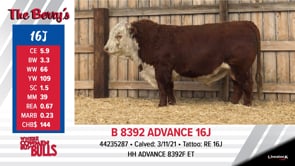 Lot #16J - B 8392 ADVANCE 16J